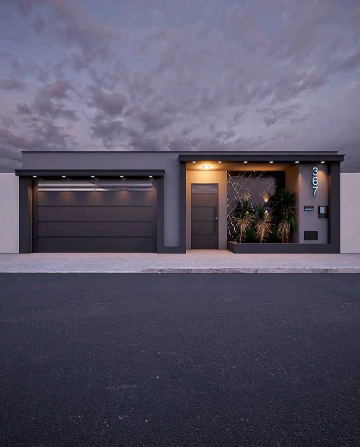 Modern residential garage door installed by Liechty Garage Door Repair, Forest Lake, MN